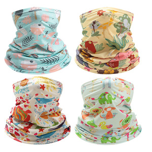 Children's Printed Neck Scarf Ice Silk Breathable Sun Protection Outdoor Sports Face Mask 20cm Cartoon Pattern - Product Image 3