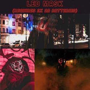 Máscara LED Purge Chainsaw, <span class=keywords><strong>Disfraz</strong></span> <span class=keywords><strong>de</strong></span> Halloween para <span class=keywords><strong>Hombre</strong></span>, Modos <span class=keywords><strong>de</strong></span> Iluminación, <span class=keywords><strong>Disfraz</strong></span> <span class=keywords><strong>de</strong></span> Moda 2024 - Product Image 6