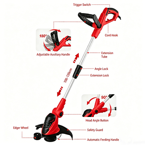 Débroussailleuse électrique professionnelle 550W multifonctionnelle avec tige télescopique <span class=keywords><strong>pour</strong></span> le désherbage des pelouses et jardins - Product Image 2