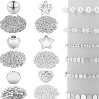 Perles d'espacement étoile boule ronde Rondelle entretoise à facettes coeur fleur perles pour Bracelet boucle d'oreille collier fabrication de bijoux