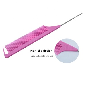 Toptan özel Logo pembe bebek tarak salonu saç stili ayrılık sıçan kuyruk kenar kontrol fırçası tarak stokta - Product Image 6