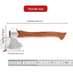 Mini hachette AX de taille moyenne, très vendue, pour le camping, la pêche et la survie - Collection de la série extérieure et domestique, cadeau, petite hachette à manche en bois - Product Image 3