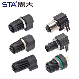 Conector Impermeable M8 en Ángulo de 90 Grados, de Inserción Rápida, Macho y Hembra, para Montaje Trasero en Panel PCB, 3, 4, <span class=keywords><strong>5</strong></span>, 6, 8 Pines - Product Image 6