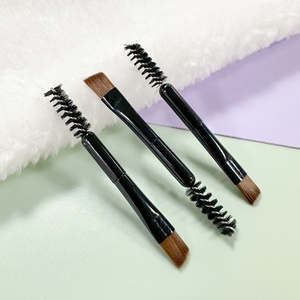 Brocha para teñir cejas en ángulo doble personalizada brocha para cejas doble cabeza con etiqueta privada brocha de maquillaje individual - Product Image 2