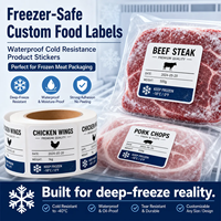 Étiquettes alimentaires personnalisées YSB résistantes au congélateur |   Autocollants de produits résistants à l'eau et au froid |   Idéal pour l'emballage de la viande congelée
