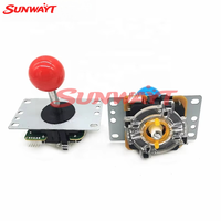 Manette de jeu d'arcade anglaise 12V à 8 directions, ronde, en métal et plastique, pour jeux de combat