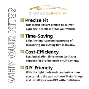 Para Ford Mustang <span class=keywords><strong>2.3</strong></span> Ecoboost Coupé 2018-2023, Película Protectora de Pintura Transparente de TPU PPF Precortada de 7.5 Mil, Autoregenerable - Product Image 6