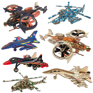 Kit de modèle d'<span class=keywords><strong>avion</strong></span> en <span class=keywords><strong>bois</strong></span> réaliste - Puzzle 3D pour enfants - Jouet éducatif <span class=keywords><strong>à</strong></span> assembler soi-même - Product Image 5