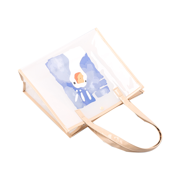 Personalized Custom Logo Extra Large PVC Shopping Tote Bag Transparent Jelly Candy Beach Gift Bag