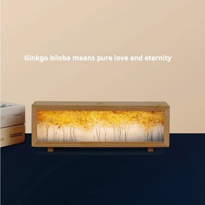 Nouvelle Veilleuse Décorative 2024 en Bois avec Chargeur Sans Fil et Peinture Lumineuse, pour Chevet et Ambiance de Bureau - Product Image 6