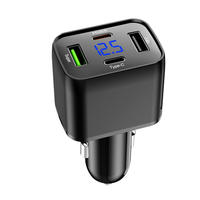 Chargeur rapide 120W à 3 ports multi-protocoles avec 4 ports de charge et fonction stéréo pour voiture – Vente en gros