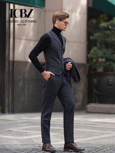 <span class=keywords><strong>Completo</strong></span> da <span class=keywords><strong>Uomo</strong></span> Elegante Nero Slim Fit di Alta Qualità con Abbottonatura Nera per Matrimonio e Occasioni Casual - Vendita all'Ingrosso - Product Image 6