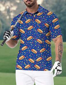 Polos de golf para hombre, camisetas de manga corta, Polo seco de rendimiento, camisetas de golf informales que absorben la humedad - Product Image 4