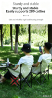 Chaise de camping pliable portable, chaise de plage pliable d'extérieur avec poche latérale pour le camping, le pique-nique, la pêche et les voyages
