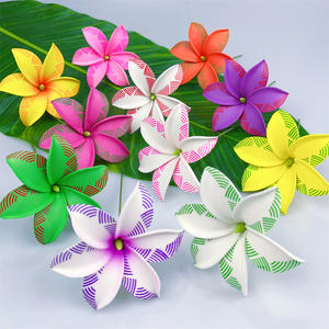 Tiar泡沫绿色<span class=keywords><strong>3</strong></span>.<span class=keywords><strong>3</strong></span> “耳毛挑大溪地栀子花风车夏威夷草裙舞花发夹 - Product Image 3