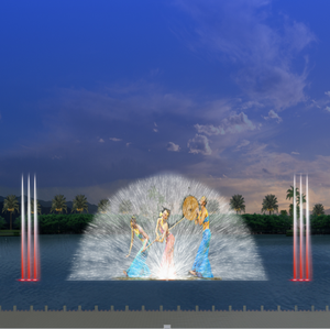 Conception Gratuite Grand Écran d'Eau Extérieur pour Projecteur, Spectacle de Lumière et Laser, Projecteur de Film sur Écran d'Eau Project-39 - Product Image 2