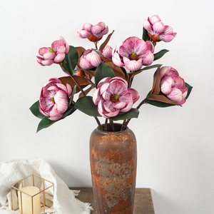 Flores Artificiales de <span class=keywords><strong>Magnolia</strong></span> <span class=keywords><strong>Grandiflora</strong></span> de 71 cm, Suaves como la Seda, Decoración para el Año Nuevo Chino y Navidad, Directo de Fábrica - Product Image 1
