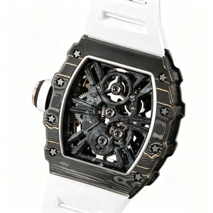 นาฬิกาข้อมือผู้ชาย RM Sport Carbon Fiber Tourbillon รุ่นใหม่ ปี 2026 คุณภาพสูง หรูหรา ระบบจักรกล ตัวเรือนโลหะ สายยาง - Product Image 4