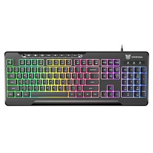 Teclado de Membrana <span class=keywords><strong>ONIKUMA</strong></span> G32 Transfronterizo, Luminoso, para Juegos y Oficina, USB, Cableado, Resistente al Agua, Personalizable, Venta Directa de Fábrica - Product Image 1