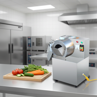 Machine à trancher et à hacher multifonctionnelle entièrement automatique 2026 pour cuisines commerciales - Trancheuse à pommes de terre électrique, hachoir à légumes