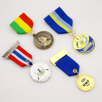 Médailles commémoratives militaires personnalisées de haute qualité en alliage 3D avec logo en relief, pour expéditions des forces armées, avec ruban