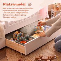 Lit en bois multifonction maison école et chambre enfants lit avec commode de rangement