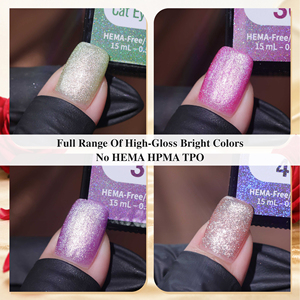 OEM ODM Personnalisé 60 Couleurs Vernis Gel UV Effet Œil de Chat Magnétique Néon Pailleté Longue Durée Brillant Kit Manucure Professionnel pour Salon - Product Image 4