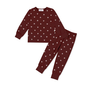 <span class=keywords><strong>Pigiama</strong></span> Casual a Maniche Lunghe per Bambine in Morbido Tessuto a Pois in Bambù e Spandex per Autunno e Inverno - Product Image 5