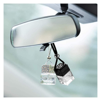 Mini flacon diffuseur de parfum pour voiture en verre de 5 ml, 8 ml, 10 ml avec bouchon en bois et joint à vis, diffuseur d'arômes et flacon de parfum à suspendre pour voiture