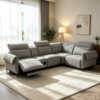 Ensemble de canapés modulaires en tissu, grand canapé d'angle pour salon, meubles inclinables avec haut-parleurs Bluetooth