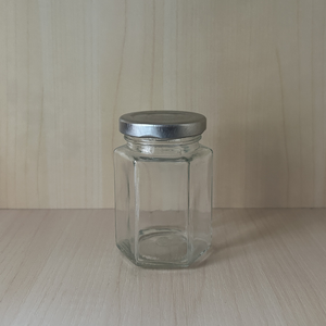 Barattoli Esagonali in Vetro per Miele, Marmellata e Conservazione con Coperchio Dorato per Spezie, Gelatine, <span class=keywords><strong>Erbe</strong></span>, Caramelle e Bomboniere - Product Image 2