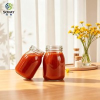 230ml Ronde Glazen Voorraadpot, Glazen Vaas met Draadmondstuk voor Gefermenteerde Voedingsmiddelen, Fruitjam en Granola
