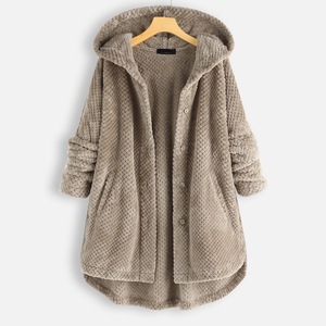 Plus-size Women's Hooded Double-sided <strong>Velvet</strong> Fashion Long Plus-size Women's Hooded <strong>Coat</strong> - Product Image 5