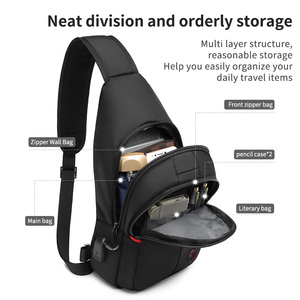 Túi đeo ngực nam CROSSGEAR dành cho công việc Túi đeo chéo nhẹ nhiều lớp được tổ chức gọn gàng Túi đeo vai nhỏ gọn có tính năng chống trộm - Product Image 5