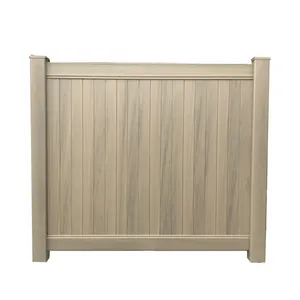 New Style Wood Look Hart Pvc Screen 6x8ft White Vinyl Garden Fence Panels Privacy