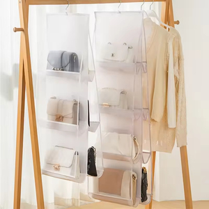 8 Pocket <b>Foldable</b> Handbag Storage Hanging <b>Bag</b>, Clear Visible Shelf Organizer, Universal for Closet Bedroom Family Home Use - Product Image 5