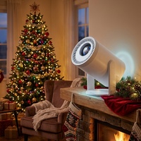Mini-projecteur intelligent JUNUO Android 14 avec double Wi-Fi 6, 200 lumens, BT5.0 et haut-parleurs intégrés pour home cinéma et lampe LCD extérieure