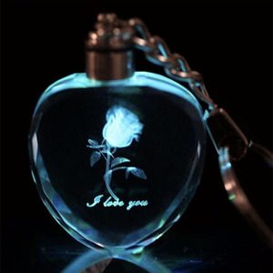 Móc Khóa Pha Lê Đèn LED 3d Móc Khóa Pha Lê Đèn Led Thủ Công Cá Nhân - Product Image 2