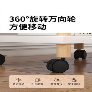 Passing On <b>The</b> <b>Kingdom</b> Printer Shelf Wood Legs Multifunction Storage Rack With Wheels For Office Use - Product Image 3
