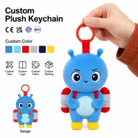 Porte-clés en peluche Jetpack Aliens OEM ODM, pendentif de sac, faible MOQ, promotionnel, personnalisé, en tissu peluche doux à poils courts