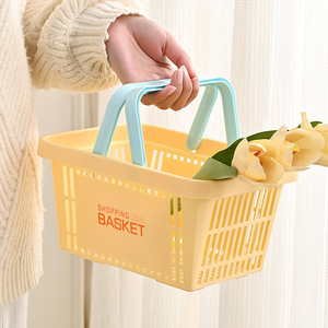 Portable Rectangle Basket For Clothes Snacks Storage Outdoor Camping Concealed Handle - Product Image 3