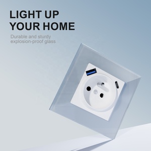 Últimos <span class=keywords><strong>productos</strong></span>, venta al <span class=keywords><strong>por</strong></span> <span class=keywords><strong>mayor</strong></span>, nueva innovación, enchufe francés de pared eléctrica, carga rápida, dos puertos, tipo A + C - Product Image 2