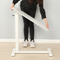 Poste de travail pneumatique à hauteur réglable pour ordinateur portable, Table debout avec roues verrouillables