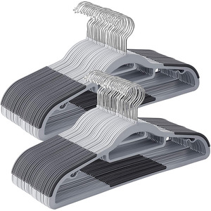 Ganchos al por mayor para ropa húmeda y seca con agarre antideslizante para ahorrar espacio, perchas de plástico Cabide - Product Image 6