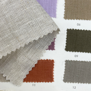 ผ้าลินิน100% ออร์แกนิกจากเฮฟวี่เวทสำหรับเดรสเสื้อโค้ทเสื้อผ้าย้อมสีล้วนผ้าลินินย้อมสี245GSM - Product Image 4