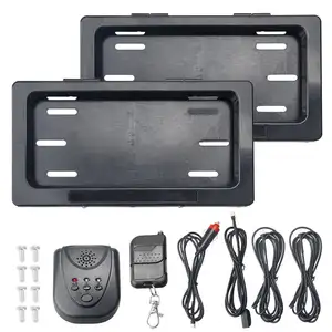 Shutter Cover Automatic Nummern schild rahmen Electric Shift Stealth Kennzeichen halter für USA Standard New Car Plate Frame