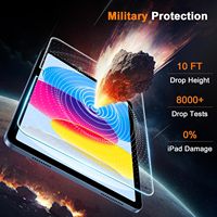 Protection d'écran HD haute transparence pour iPad Apple, anti-chute, compatible avec toutes les séries 13, 10.5, Air et toutes les tailles.