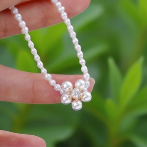 Ensemble de bijoux en argent S925 avec anneaux vides en forme de papillon, accessoires en perles DIY 10766, avec perles rondes plates de 6 à 9 mm - Product Image 1