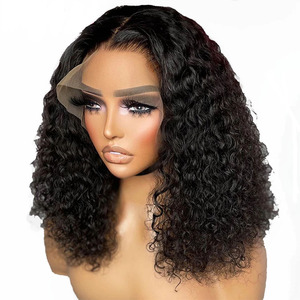 La migliore vendita prezzo molto economico nero 13x6 pizzo frontale stile corto Bob parrucche dei <span class=keywords><strong>capelli</strong></span> umani dell'onda del corpo con i <span class=keywords><strong>capelli</strong></span> del bambino per le donne nere - Product Image 4