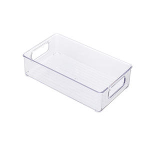 Nouvelle mode 3 pièces ensemble empilable carré bac à légumes de qualité alimentaire transparent en plastique PET pour cuisine réfrigérateur boîte de rangement - Product Image 5